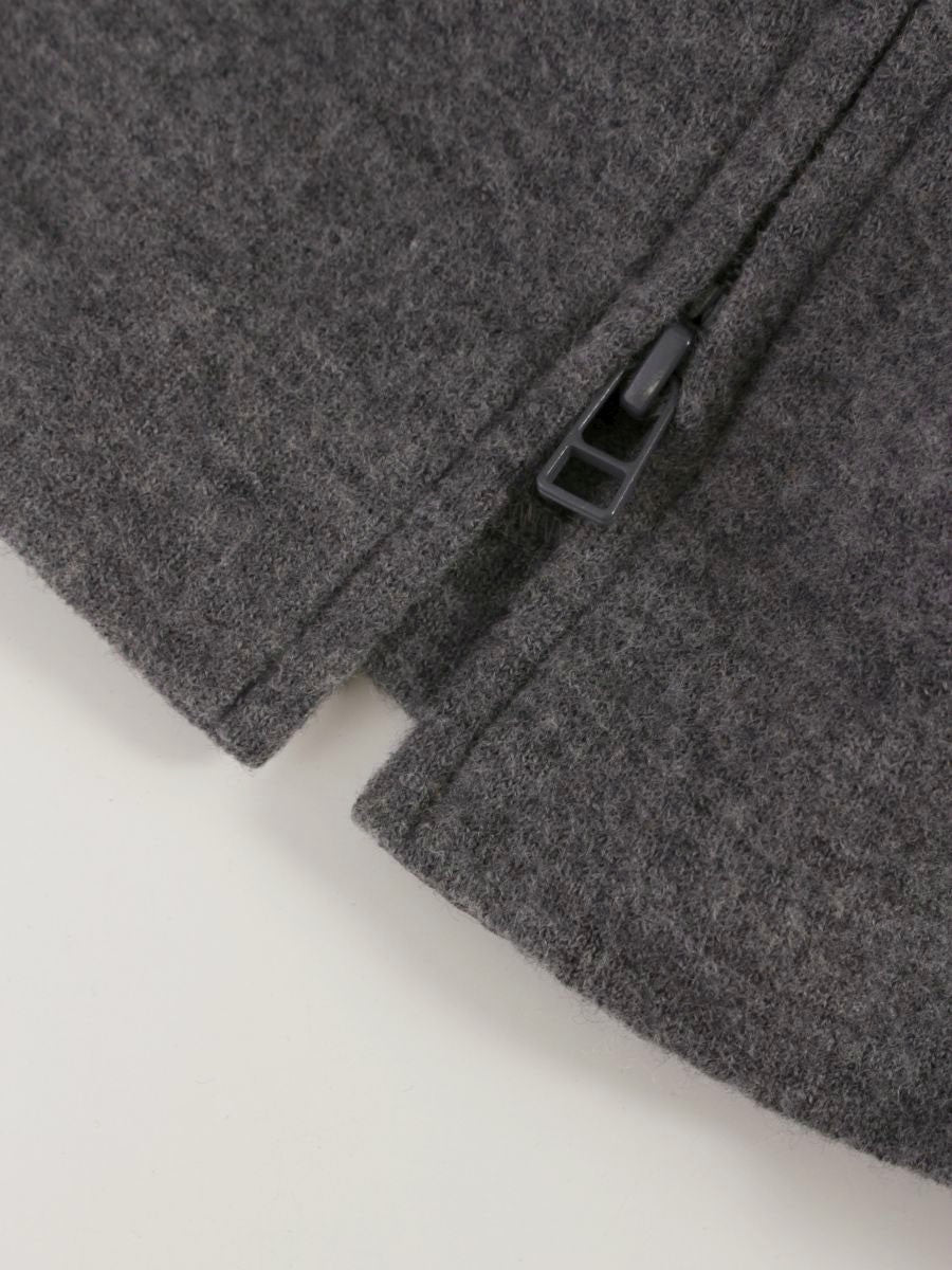 トゥービーシック W7F08-634-07 ワンピースコート 46 グレー ニット フリル IT2UVYED1S6A