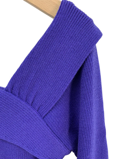 グレースコンチネンタル アシメショルダーニットトップ 18443039 36 パープル ITUN2I1KFVUE