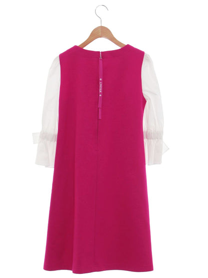 エムズグレイシー 911314 ワンピース 36 ピンク 袖リボン 異素材 ITCHM8LXA1PO