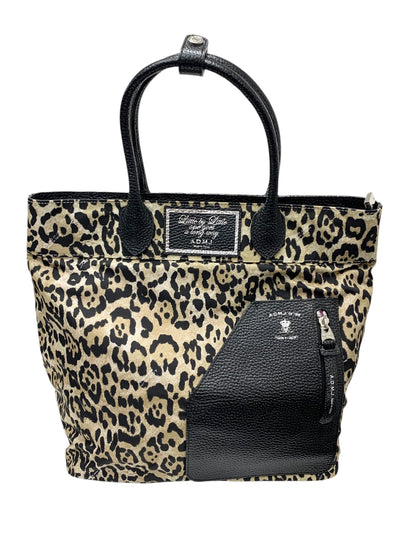 エーディーエムジェイ トートバッグ ベージュ ナイロン レザー レオパード柄 ITKRFZRD9BVE