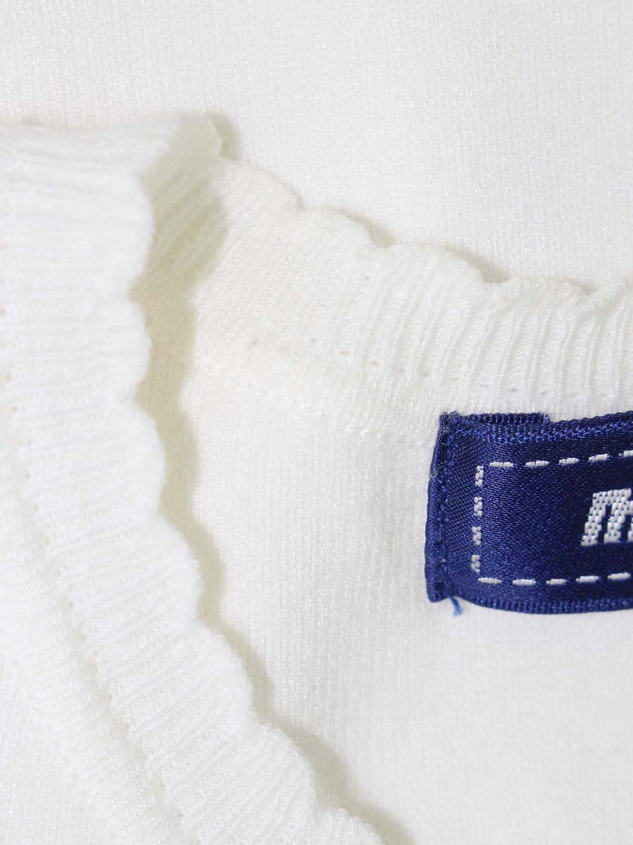 エムズグレイシー 528524 カーディガン 38 ホワイト ニット フラワーモチーフ 刺繍 IT24B0HZTESC