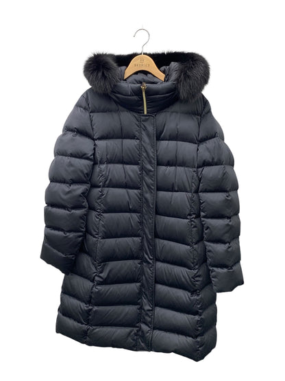 ヘルノ PI0836D 12198 9300 ダウンコート 50 ブラック フォックスファー ITQTGFETCFO0