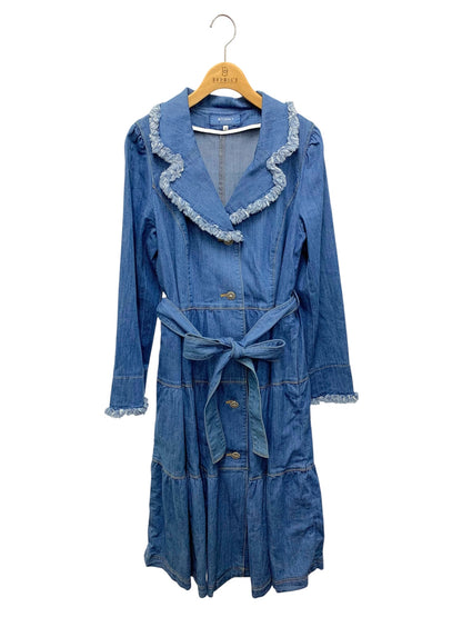 エムズグレイシー デニムティアードコート 219105 デニムコート 40 ブルー フィット＆フレアー IT3FQ2VUOO3S 【SALE】