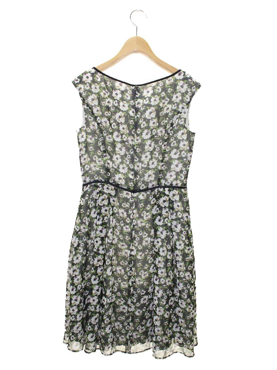 トッカ LAUNDRY LINE KALMIA OPTOLM0530 ワンピース 2 ブラック フラワーモチーフ ITRO7LGWRSKC