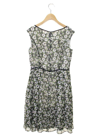 トッカ LAUNDRY LINE KALMIA OPTOLM0530 ワンピース 2 ブラック フラワーモチーフ ITRO7LGWRSKC