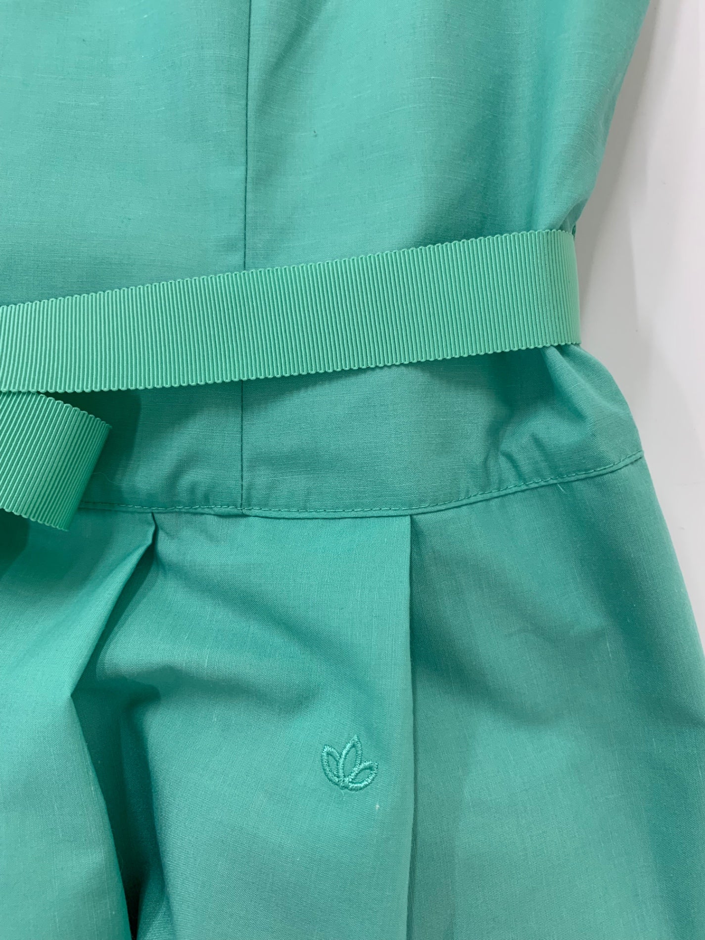 エムズグレイシー 裾刺繍タックワンピ―ス 411349 40 グリーン ITPRS7Q90XO8