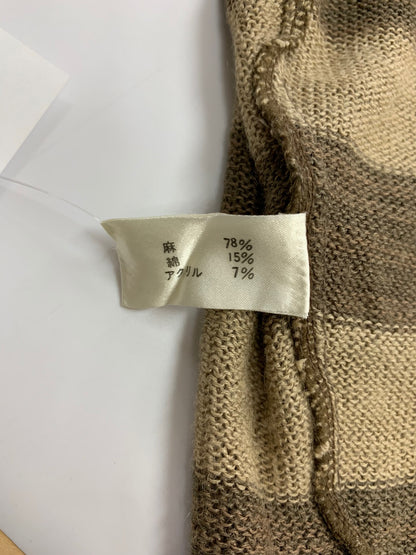 イッセイミヤケメン 半袖ニット ベージュ リネン混 筆タグ ヴィンテージ ITERJWJETF0U