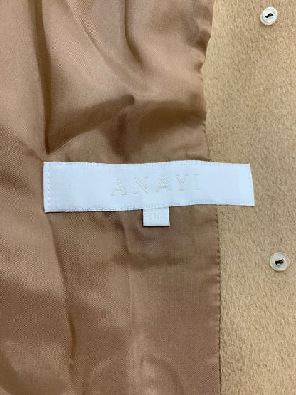 アナイ 17027-42-83-360 コート 36 キャメル ウール フォックスファー IT43B67BDK4Y