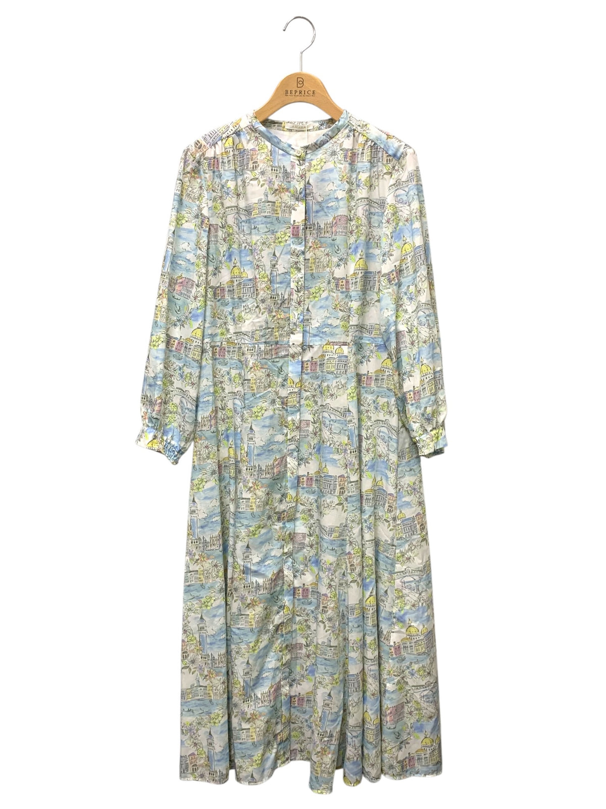 アマカ LIBERTY ヴェネツィア ワンピース V5J03-725-24 40 ブルー 25SS 20thアニバーサリーモデル IT42YTTTUATU