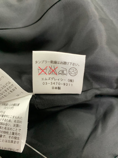 エムズグレイシー 524526 ジャケット 38 ブラック ウール カメリアボタン ITHHZNS32BRQ