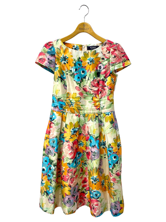 エムズグレイシー 011312 ワンピース 38 マルチカラー フラワープリント ITVRJAZDLI66
