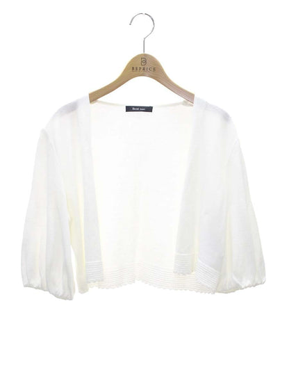ルネ 5922160 カーディガン 38 ホワイト ボレロ パフスリーブ ITNANNJJ9ZG2