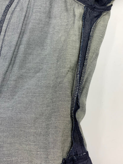 エムズグレイシー 721341 ワンピース 38 ネイビー デニム フラワーモチーフ IT1SK89NDLVC