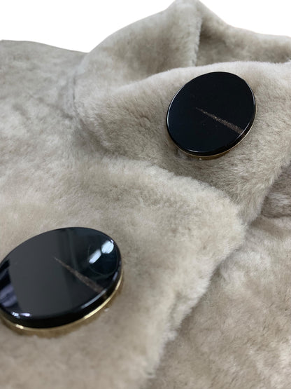 アドーア 531-6259805 フェイクファージャケット 38 グレージュ スタンドカラー ITTBBKYSDYCU