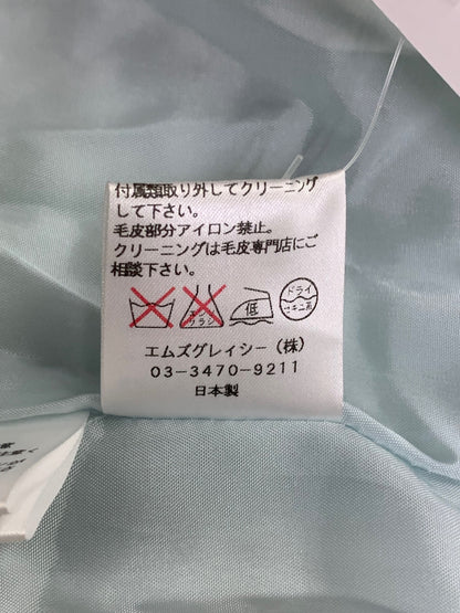 エムズグレイシー 429524 コート 38 ブルー フォックスファー ウール混 IT8N24C73TZW