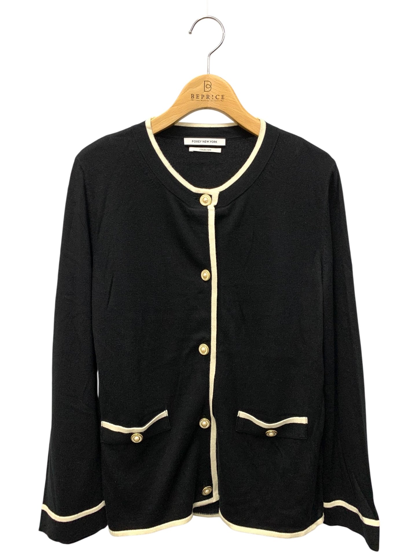 フォクシーニューヨーク collection 41256 カーディガン 40 ブラック ニット ITH9NPDC23Y8