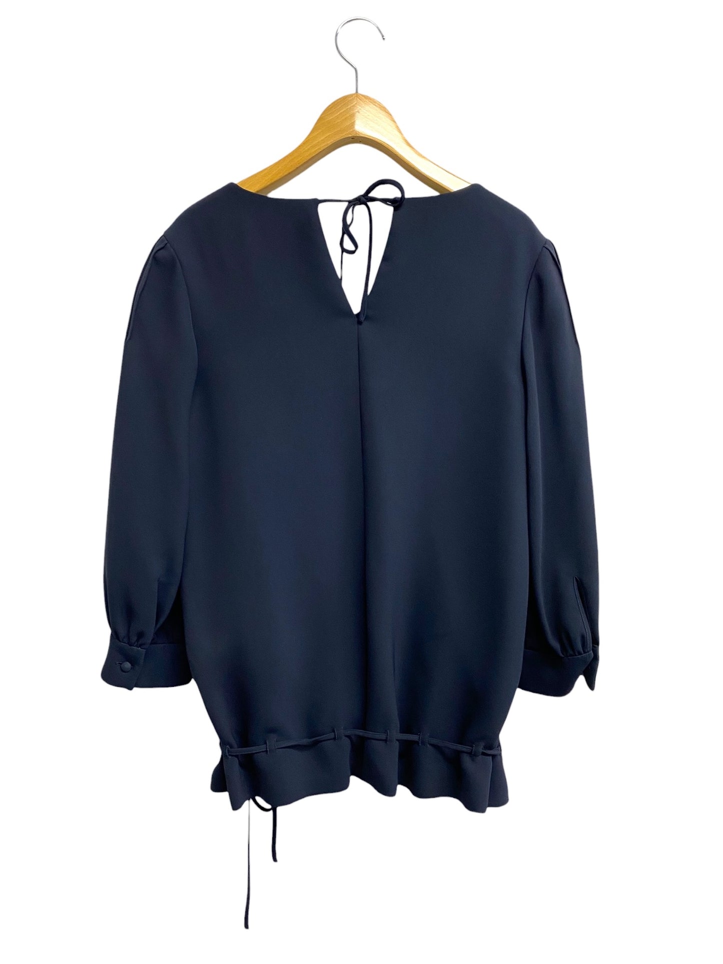 フォクシーニューヨーク Blouse 37327 ブラウス 38 ネイビー リボン ITEV8YKHH620