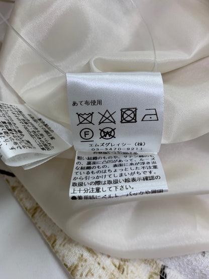 エムズグレイシー 311519 ワンピース 38 ベージュ  ツイ―ドライクモチーフ柄 ITVT6TSQJW8M