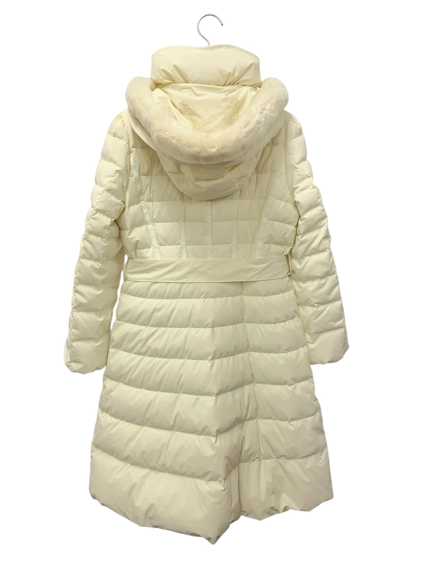 エムズグレイシー 819509 ダウンコート 36 ホワイト レッキスファー ダブルジップ 2way IT03TG10UVSG