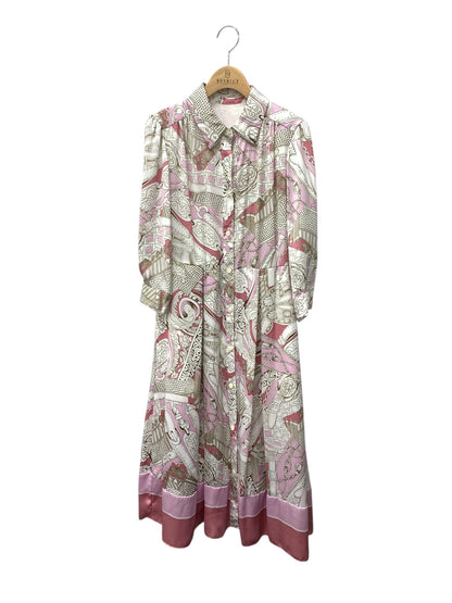 グレースクラス スカーフプリントシャツドレス 0223231072 36 ピンク ITOLT5TVE2ZU