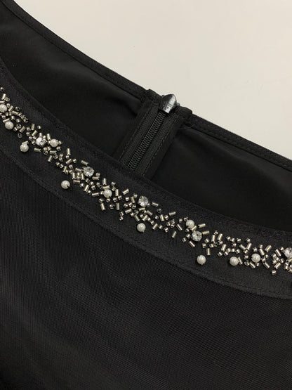 フォクシーブティック 43986 カットソー 38 ブラック ラインストーン ビジュー オーガンジー ITN2E58Z87YZ