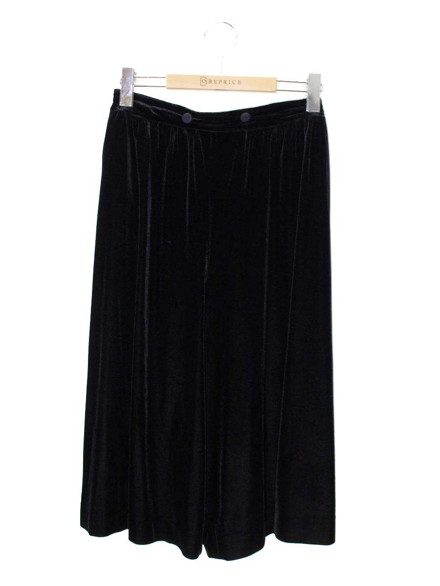 エムズグレイシー 726502 ワイドパンツ 36 ブラック ベロア ITDEGEZN23YP 【SALE】