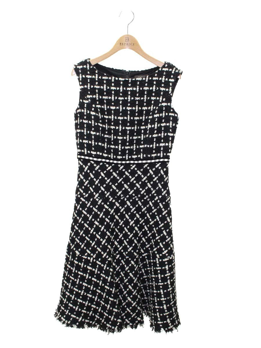 トッカ COCO ドレス OPTOKW0400 ワンピース 0 ブラック ツイード IT3KLR2M0B04