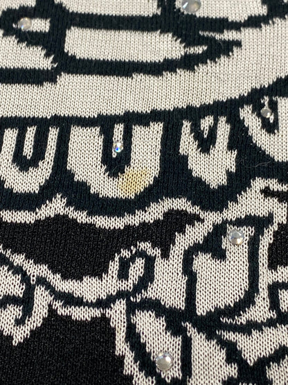 レオナールファッション 0377474 ワンピース LL ブラック 刺繍 スパンコール ビーズ ニット ITZZUZQFT5SG