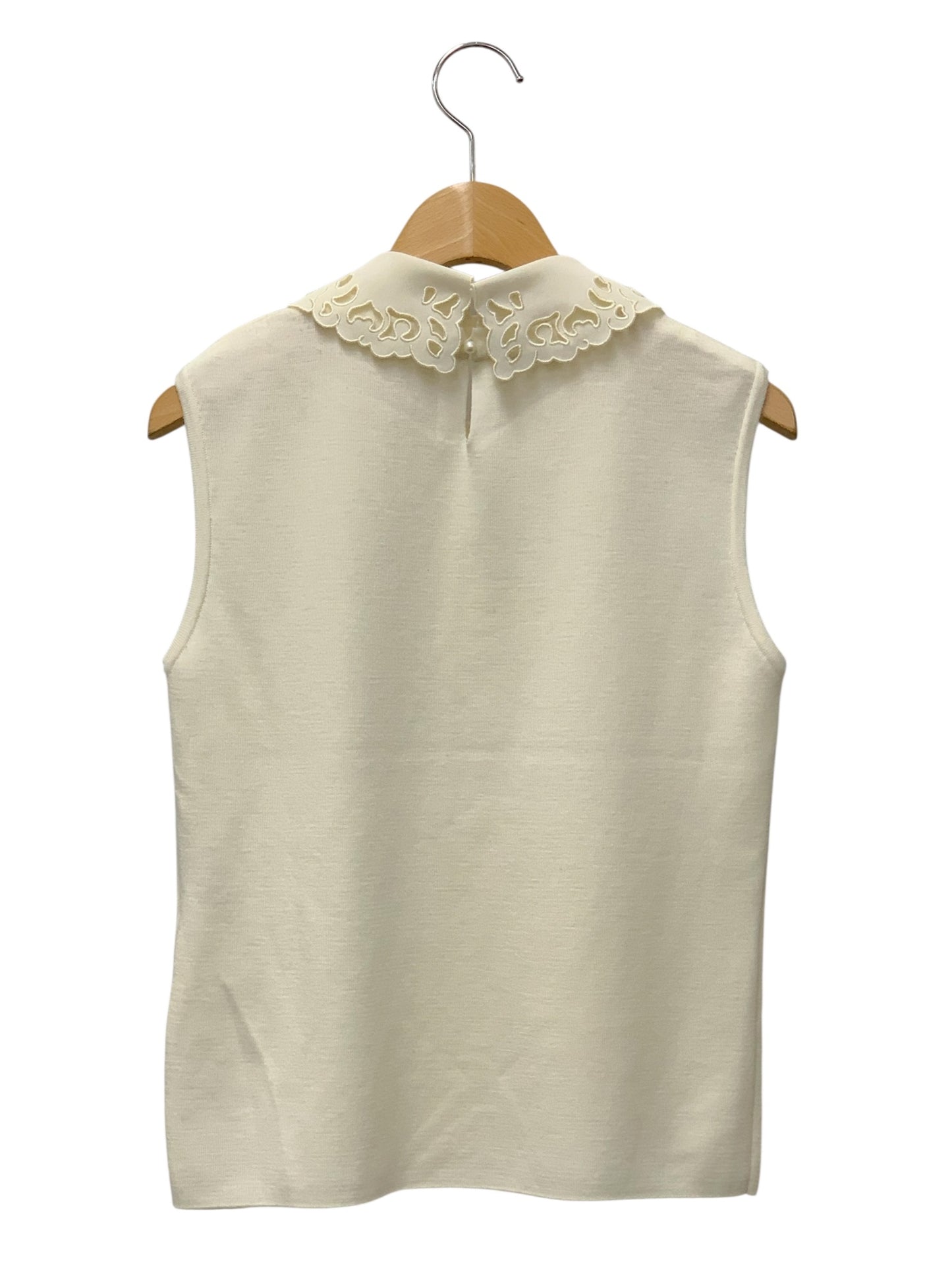 フォクシーブティック Viola Top ヴィオラトップ 44933 ニット 38 ホワイト 衿付 ITUE0VF3JOAW 【SALE】
