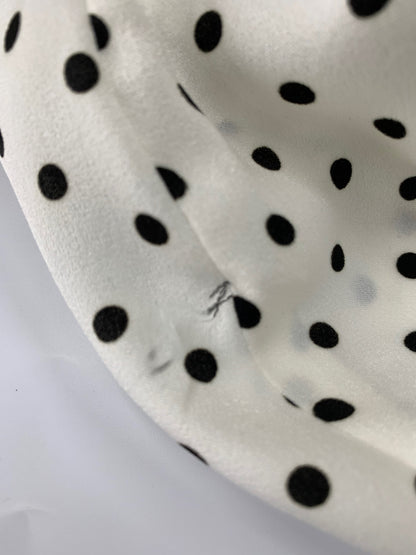 エムズグレイシー 810504 ブラウス 40 ホワイト ドット 水玉 パールボタン ITNFK39Y4J1C