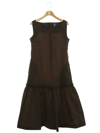 エムズグレイシー スクウェアネックロー切り替え 411331 ワンピース 38 ブラウン IT4BAR4WSXO4