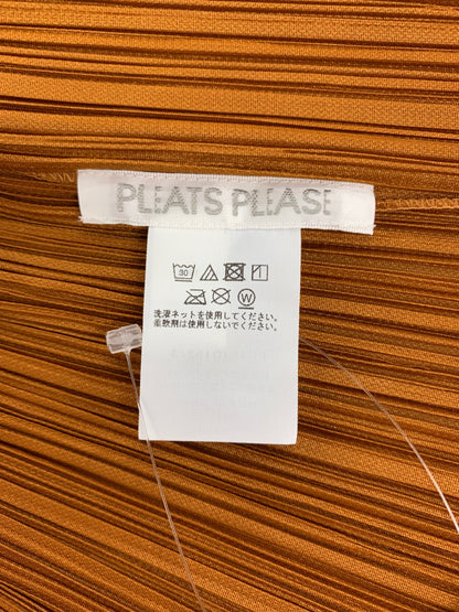 プリーツプリーズイッセイミヤケ PP43JO152 カーディガン 3 ブラウン 24AW IT9IZZCWMO08