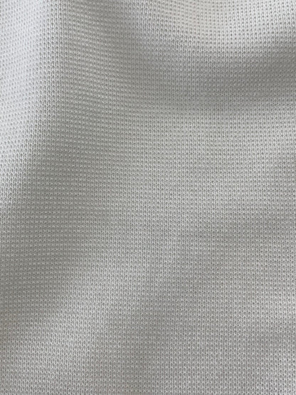 エムズグレイシー 018106 ニット 38 ホワイト リブ袖 ハイネック スパンコール リボンモチーフ ITGUFF2J3E4C