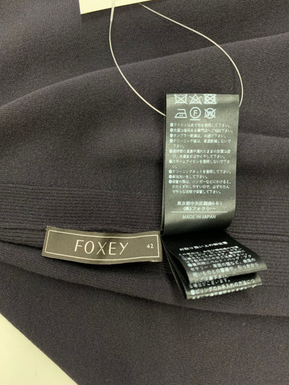 フォクシーブティック La Morra ラ モッラ 43372 ニット 42 ネイビー ボートネック ITQMLT3BWA5R