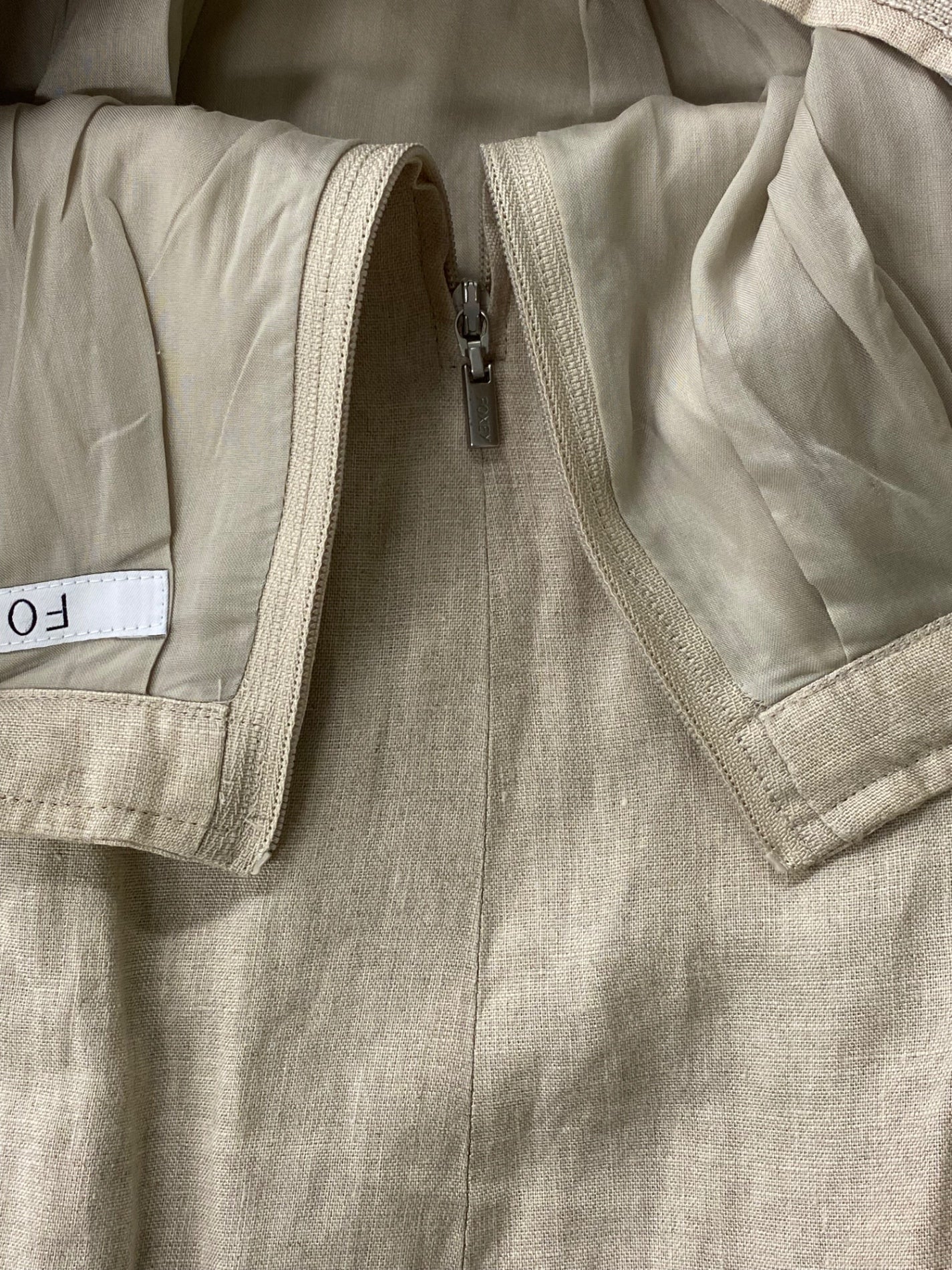 フォクシーブティック Linen Flare 35575 スカート 38 ベージュ 麻 ITBSPDKIPPRC