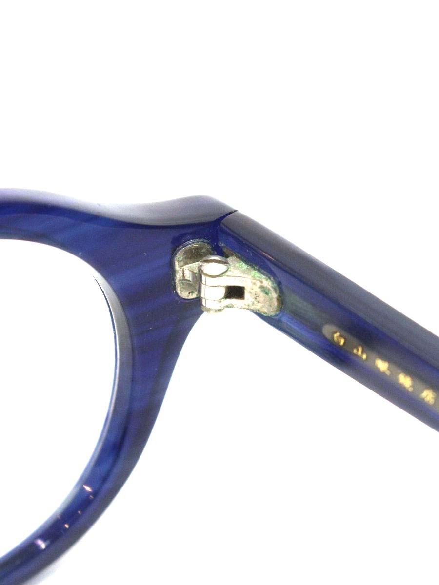 白山眼鏡店 メガネ ブルー セルフレーム フルリム ラウンド ITXZ3MCIAQ88