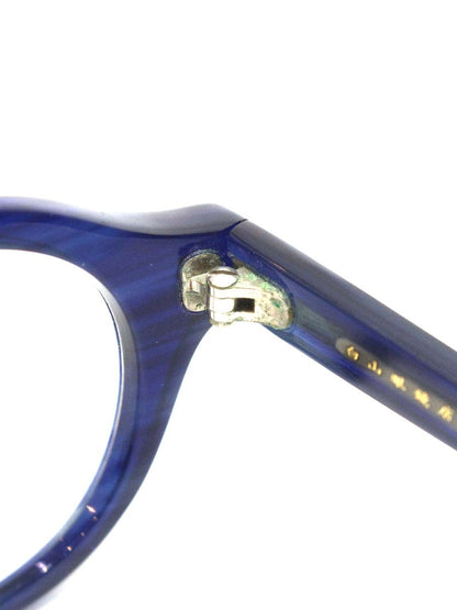 白山眼鏡店 メガネ ブルー セルフレーム フルリム ラウンド ITXZ3MCIAQ88