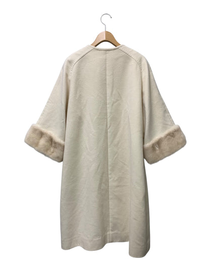 フォクシーブティック Coat Aria 43859 コート 38 アイボリー ミンク×カシミヤ ITX181M8Q6CY