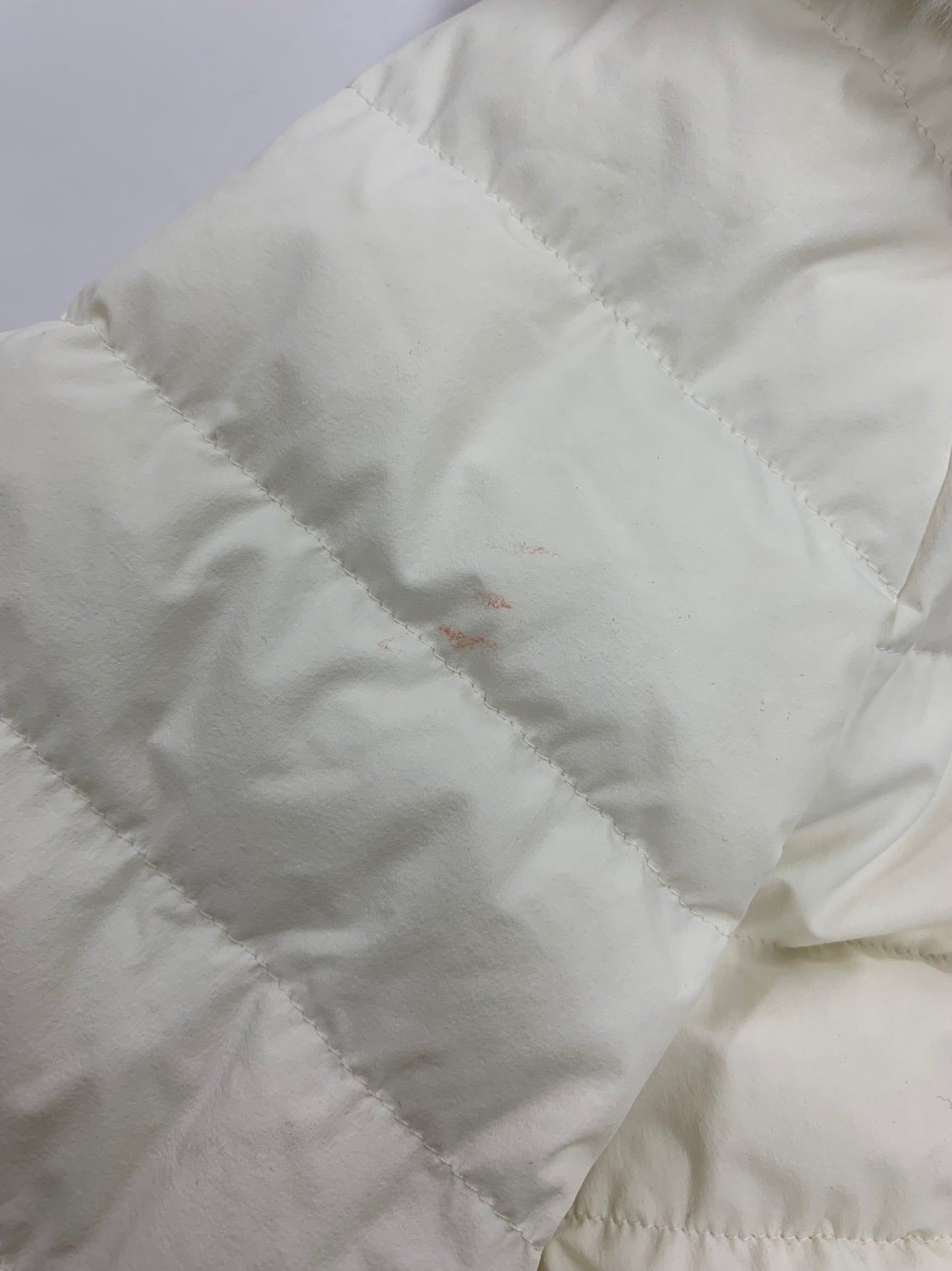 エムズグレイシー フェイクファー付きロングダウンコート 319605 38 ホワイト カメリアジップ パールアップリケ ITMZB0H5RJ54