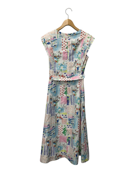 チェスティ 12A515 ワンピース 0 ホワイト 街並みモチーフ ITW22P9JONN6