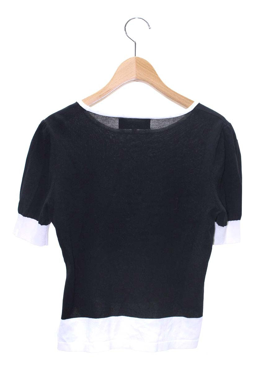 エムズグレイシー LogoxCamellia Knit 918304 ニット セーター 40 ブラック ITPWA1N1LD60