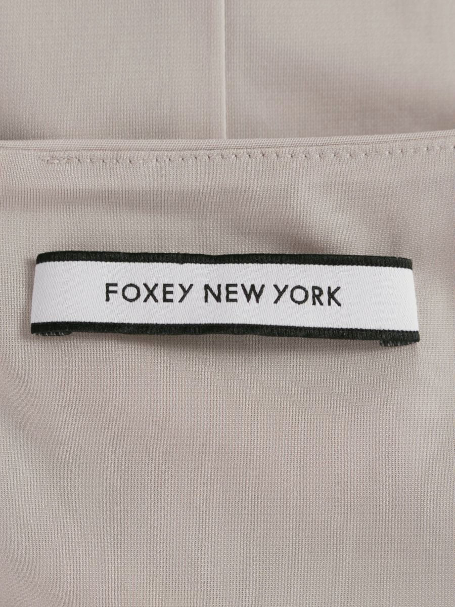 フォクシーニューヨーク 35605 ワンピース 38 グレージュ V字ネック IT2NHLCOGNRZ