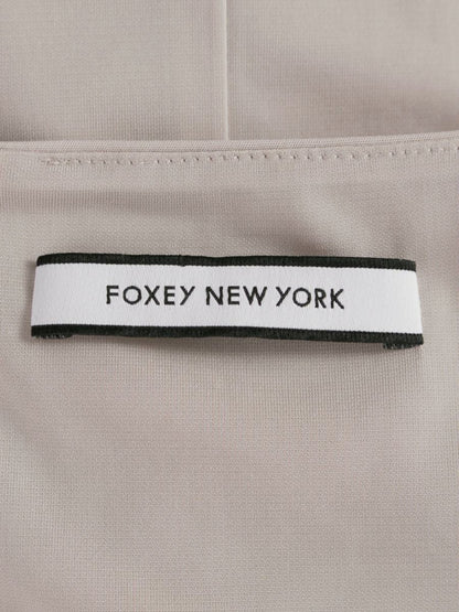 フォクシーニューヨーク 35605 ワンピース 38 グレージュ V字ネック IT2NHLCOGNRZ