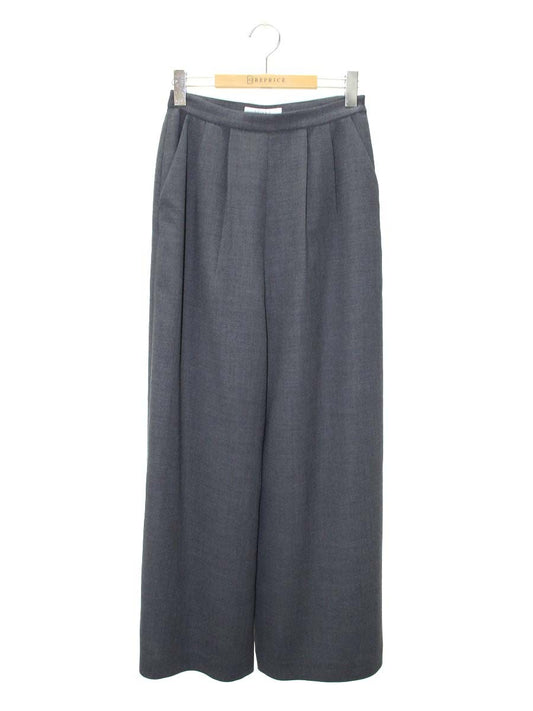 フォクシーブティック 39535 パンツ 38 グレー ウール ワイド IT67QPIO7E8S