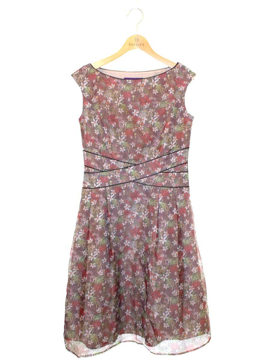 トッカ LIBERTY ART FABRICS OPTOGW0375 ワンピース 0 ブラウン フラワーモチーフ ITJ4SWRWQQ7C