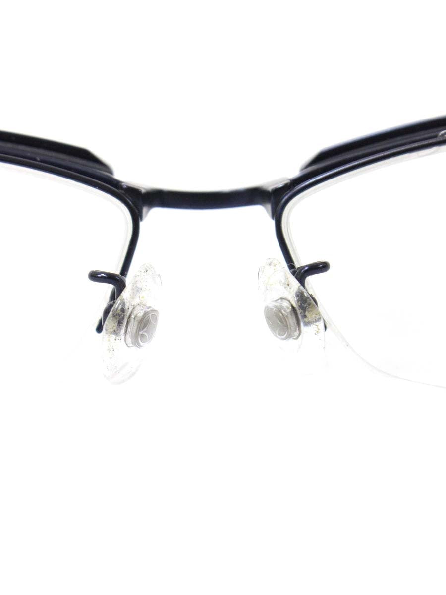 フォーナインズ S-320T メガネ ネイビー メタルフレーム ハーフリム ブロウシェイプ IT9WUA8UWB40