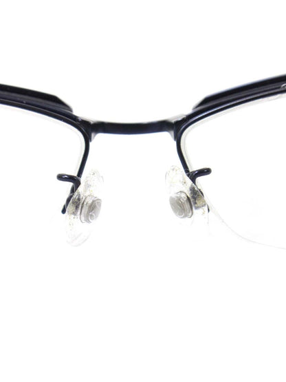 フォーナインズ S-320T メガネ ネイビー メタルフレーム ハーフリム ブロウシェイプ IT9WUA8UWB40