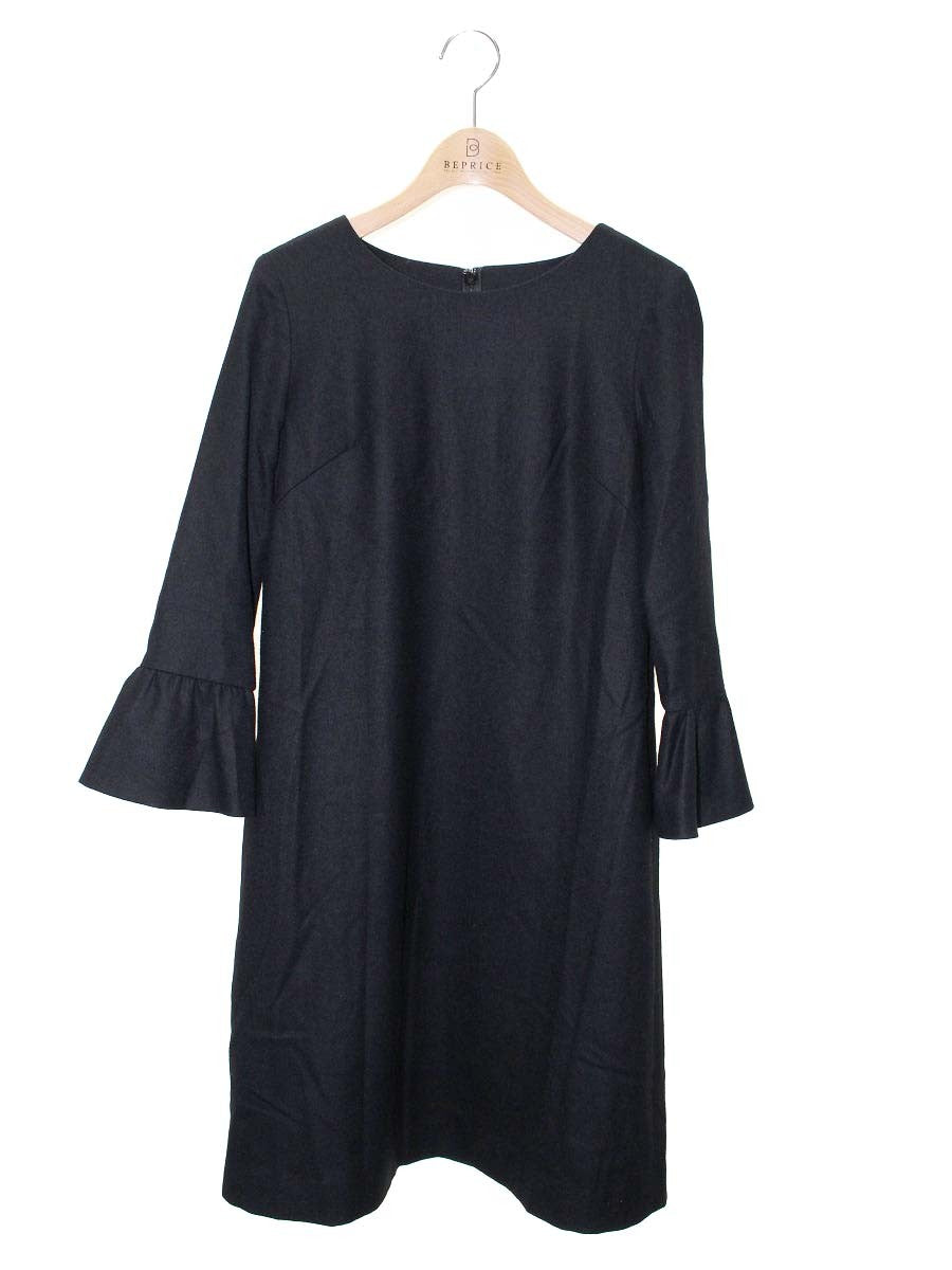 エリザ 27508461 ワンピース 1 ブラック ウール混 袖フレア ITALNIMUDEXO 【SALE】