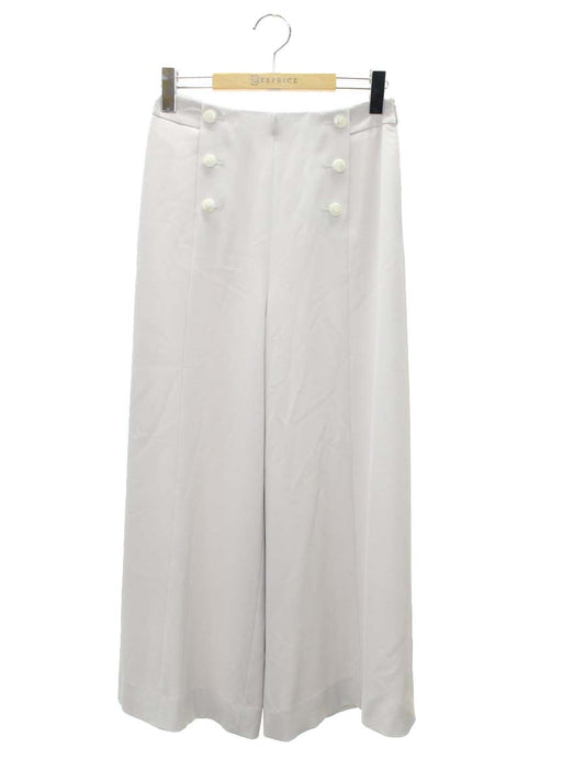 ルネ basic 5825080 ワイドパンツ 34 グレージュ ボタン ITUKN5LGJGLY