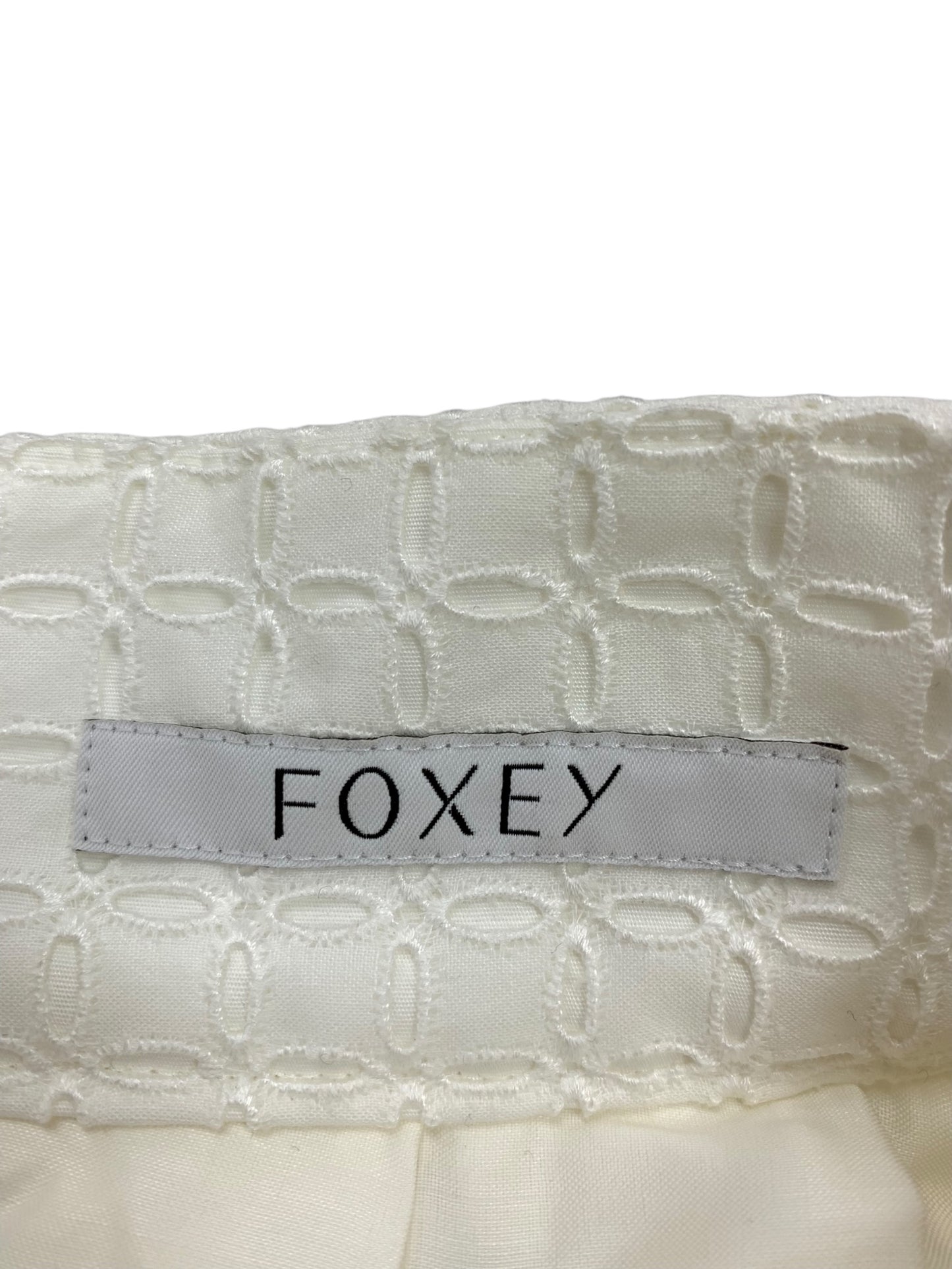フォクシーブティック White Snow 39880 スカート 38 ホワイト カットワーク フレア ITD7TYFOQ7N2